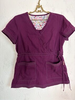 Koi Classics Katelyn Scrub Top And Pants In Magenta